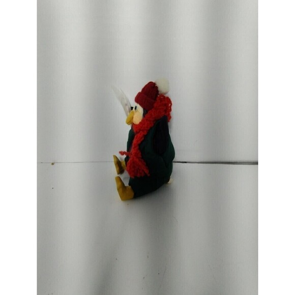 Russ Berrie Country Folks Christmas Igloo The Penguin With Skis Doll w/Hang Tag! - Picture 6 of 8